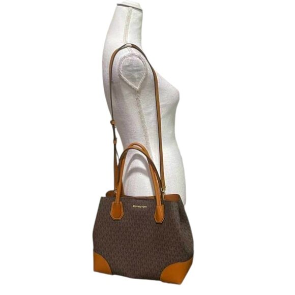 Michael Kors Elegant Monogram Shoulder Strap Satchel Handbag
